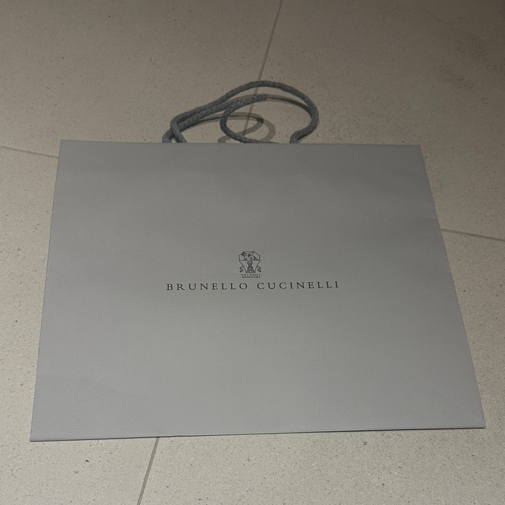 4 Brunello Cucinelli Elegant Gray paper bags
